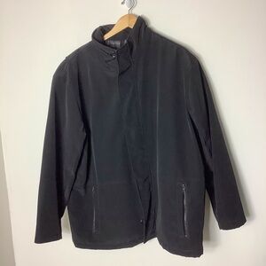 Andrew Marc Black Coat quilted lining
